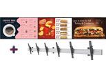 LG Menuboard 3x 55UM5N-H Signage Display 139,7cm 55 Zoll inkl. Neomounts NMPRO-WMB3 dreifach Wandhalterung