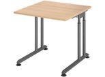 HAMMERBACHER höhenverstellbarer Schreibtisch VZS08/E/G eiche