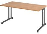 HAMMERBACHER höhenverstellbarer Schreibtisch VZS16/N/G nussbaum