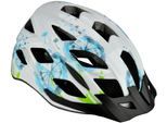 Fahrradhelm FISCHER FAHRRAD "Urban Flower S/M" Gr. S, weiß (bunt), Helme, S/M Kopfumfang: 52cm - 59cm, Verstellbarer Innenring-System; mit beleuchtetem Innenring-System