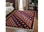Teppich HANSE HOME "Kelim Rami", bunt (creme multifarben), B:160cm H:3mm L:230cm, Baumwolle, Wolle, Teppiche, Teppich, Wolle, Baumwolle, Natur, Handgewebt, orientalisch, Boho, traditionell