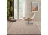Hochflor-Teppich MERINOS "Forest 340", beige, B:120cm H:25mm L:170cm, Polypropylen (PP), Teppiche, Shaggy, uni meliert, sehr dicht und weich, Wohnzimmer