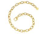 Charm-Armband GLANZSTÜCKE MÜNCHEN "GSM2168" Gr. 19, gold (gelbgold), Armbänder, Damen, 19, Silber 925 (Sterlingsilber), Charm-Armband, aus Sterling Silber