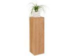 Linea Natura Blumenständer , Eichefarben , Holz , Eiche , massiv , 25x80x25 cm , Wohnzimmer, Wohnzimmertische, Blumentische