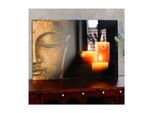 Glasbild T117, Wandbild Poster Motiv, 40x60cm ~ Buddha