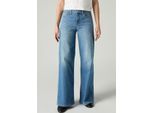 Weite Jeans LEVI'S "Jeans 318 SHAPING", Damen, Gr. 31, Länge 32, cool satisfaction, Denim/Jeans, Obermaterial: 74% Baumwolle, 24% Polyester, 2% Elasthan, weit knöchellang, Jeans, im Five-Pocket Style