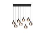 Novel Hängeleuchte Portland, Schwarz, Metall, Kunststoff, Glas, rund,rund, 39x150x123 cm, RoHS, Europäischer Sicherheitsstandard, CE, Lampen & Leuchten, Innenbeleuchtung, Hängelampen, Esstischlampen