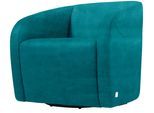 Sessel EGOITALIANO "Charlottaas Clubsessel, Designsessel, modern und zeitlos, bequem", blau (teal), B:73cm H:73cm T:76cm, 100% Polyester. Wasser- und Schutzabweisend., Sessel, Sessel, drehbar, kompakte Stellmaße, Solitärsessel