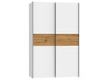 Boxxx Schwebetürenschrank, Weiß, Eiche, Holzwerkstoff, 2 Fächer, 120x190.5x61.2 cm, Schlafzimmer, Kleiderschränke, Schwebetürenschränke