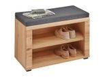 Linea Natura Garderobenbank, Eiche, Esche, Kunststoff, Esche, massiv, 1-Sitzer, Füllung: Schaumstoff, Polyethersulfon (Pes), 80x53x40 cm, in verschiedenen Größen erhältlich, Holzmöbel, Garderoben Holz, Garderobenbänke Holz