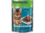 PREMIERE Tender Stripes Nassfutter Katze Adult Kaninchen 112x85 g