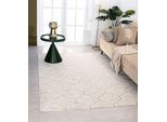 Teppich MERINOS "Studio 28262", beige, B:80cm H:12mm L:150cm, Polyester, Teppiche, Teppich, Kurzflorteppich, Hoch Tief Effekt, modernes Skandic Design