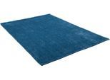 Hochflor-Teppich GINO FALCONE "Alessandro" Gr. 1, blau, B:50cm H:25mm L:80cm, Kunstfaser, Teppiche, besonders weich durch Microfaser, ideal im Wohnzimmer & Schlafzimmer
