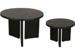Couchtisch BYLIVING "Round", schwarz (schwarz, schwarz, schwarz), H:41cm, Tische, Couchtisch, aus 2,5cm starkem Massivholz schwarz, einzeln oder im Set stellbar