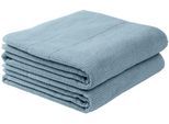 Duschtücher SCHIESSER "Turin aus 100% Baumwolle in dezenter Reiskornoptik", blau (hellblau), B:70cm L:140cm, Frottier, Frottier, Handtücher, MADE IN GREEN by OEKO-TEX