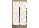 Schiebegardine HOME IN GREEN "SPIRO" Gr. 1, gold (goldfarben), B:60cm H:245cm, Polyester, Gardinen, SET DIGITALDRUCK,BAMBUSOPTIK RECYCELT