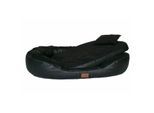 Tierlando Orthopädisches Hundebett LENNART VISCO PLUS Kunstleder und Velours grau/ grau 1 m, 25 cm, 85 cm
