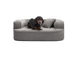 Tierlando LOTTE VISCO PLUS - Orthopädisches Hundesofa schwarz/ graphit 80 cm, 30 cm, 60 cm