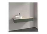 Villeroy und Boch Antao Waschtisch-Unterschrank K11053HL 120x19x50cm, Hahnloch, Waschbeckenplattenfarbe botticino, leaf green matt lacquer