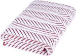 Duschtuch ROSS "Sensual 9002", rot (vino, weiß), B:75cm L:140cm, Frottier, Obermaterial: 100% Baumwolle, Handtücher, im Zopfmusterstil