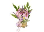 Kunstpflanze I.GE.A. "Orchideen, Gänseblümchen, Schmetterling und Schleife", rosa, B:16cm H:23cm L:12cm, Kunstpflanzen, Kunstpflanze, 23 cm