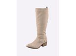 Stiefel ANDREA CONTI, Damen, Gr. 38, grau (taupe), Textil, Schuhe Stiefel