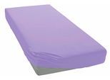 Spannbettlaken GOODPRODUCT "PHYSALIS", lila, B:120cm L:200cm, Jersey, Obermaterial: 100% Baumwolle, Bettlaken, Spannbettlaken, 100% Baumwolle, Matratzen bis 18 cm Höhe, Bettlaken, Spannbetttuch