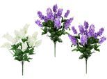 Kunstblume I.GE.A. "Fliederbusch", bunt (lavender,violett,weiß), B:20cm H:52cm L:12cm, Obermaterial: 80% Polyester, 20% Kunststoff, Kunstpflanzen, Kunstblume, 3er Set Hochzeitsdeko Dekoblume Frühling Glyzinien Wisteria Blauregen