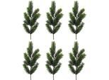 Winterliche Kunstpflanze CREATIV GREEN "Weihnachtsdeko", grün, H:50cm, Kunststoff, Kunstpflanzen, Winterliche Kunstpflanze, Zweig benadelt, 6 Stück im Set