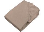 Bettlaken SETEX "Feinbiber Melange Spannbetttuch", beige, B:90cm L:200cm, Feinbiber, Obermaterial: 90% Baumwolle, 10% Polyester, Bettlaken, Spannbettlaken, Melange-Effekt: Tiefe, Lebendigkeit, interessante Optik für das Auge