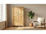 Wäscheschrank OTTO HOME "Rauna", beige (natur geölt), B:96cm H:155cm T:38cm, Massivholz, Schränke, aus massiver Kiefer, FSC, 2-türig, 96cm breit