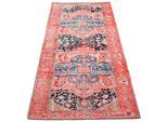 Teppich TOM TAILOR HOME "Funky Orient Heriz", bunt (multi), B:75cm H:5mm L:290cm, Baumwolle, Kunstfaser, Teppiche, Teppich, Kurzflor, Orient-Optik, Vintage Design, mit Bordüre, auch als Läufer