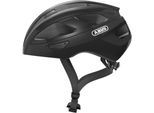 Rennradhelm ABUS "MACATOR" Gr. S, schwarz (velvet schwarz), Helme, S Kopfumfang: 51cm - 55cm