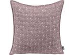 Dekokissen H.O.C.K. "Ivo", lila (lila, gemustert), B:40cm H:10cm L:40cm, Polyester, Dekokissen_Sitzkissen_Kissenhüllen, leicht gemustert