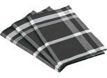 Geschirrtuch ROSS "Exclusiv", schwarz, B:50cm L:70cm, 50% Baumwolle, 50% Leinen, Geschirrtücher, Geschirrtuch, Blockkaro, 50% Baumwolle, 50% Leinen, 50x70 cm