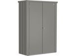 Mehrzweckschrank BIOHORT "Romeo Gr. M high, verschiedene Farben", grau (quarzgrau, metallic), B:132cm H:181cm T:57cm, Stahl, Schränke, Mehrzweckschrank, 132x57x181 cm, der ideale Terrassenschrank aus Metall