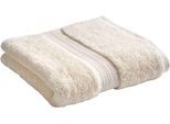 Handtücher CHRISTY "RENAISSANCE", beige (parchment), B:50cm L:100cm, Walkfrottier, Obermaterial: 100% Baumwolle, Handtücher, Premium-Handtuch in Luxusqualität, 675g/m², 50x100cm, 2er Set