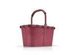 Reisenthel Einkaufskorb Carrybag twist maroon, Bordeaux, Textil, 22 L, 48x29x28 cm, Freizeit, Koffer & Taschen, Einkaufskörbe