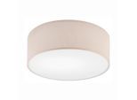 Deckenleuchte Vivian, Beige, Textil, rund,rund, Made in Europe, Europäischer Sicherheitsstandard, Lampen & Leuchten, Innenbeleuchtung, Leuchten nach Räumen, Wohnzimmerlampen