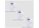 MP Unisex Ankle Socks (3 Pack) - White - UK 12-14