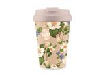 Coffee-to-go-Becher "BioLoco Easy Cup-Afternoon table 350 ml", bunt, Trinkgefässe, 350ml, Kunststoff, Polypropylen, Silikon, Coffee-to-go-Becher