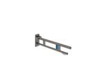 Hewi System 900 Mobiler Stützklappgriff 900.50.41260SC Ausladung 850 mm, Edelstahl pulverbeschichtet dunkelgrau perlglimmer tiefmatt, links
