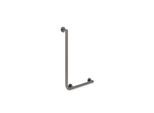 Hewi System 900 Winkelgriff 900.22.13260SC Edelstahl pulverbeschichtet dunkelgrau perlglimmer tiefmatt, 750 x 500 mm, Ausführung rechts