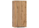 Held Hängeschrank, Schwarz, Eiche Wotan, Metall, 30x64x20 cm, hängend, Badezimmer, Badezimmerschränke, Hängeschränke