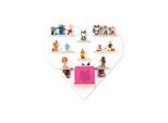 BOARTI Kinderregal Herz hängend für Toniebox und Tonie Figuren platzsparendes Regal H. 51 x B. 54 x T. 19 cm Wandregal für Musikbox und Figuren Aufbewahrung Magneteinsätzen Aufbewahrungsregal Holz