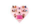 BOARTI Kinderregal Herz hängend für Toniebox und Tonie Figuren platzsparendes Regal H. 51 x B. 54 x T. 19 cm Wandregal für Musikbox und Figuren Aufbewahrung Magneteinsätzen Aufbewahrungsregal Holz