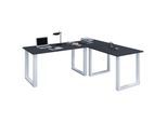VCM VCM Holz Schreibtisch Eckschreibtisch schlicht 160x160 L Form links oder rechts Arbeitstisch Platte 50 cm tief Computertisch Büromöbel - Lona U