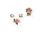 BOARTI Kinderregal Stern hängend für Tonie Figuren platzsparendes Regal Maße: H. 33 x B. 33 x T. 5 cm Wandregal für Figuren Aufbewahrung mit Magneteinsätzen Aufbewahrungsregal Holz