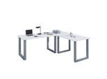 VCM VCM Holz Schreibtisch Eckschreibtisch schlicht 160x160 L Form links oder rechts Arbeitstisch Platte 50 cm tief Computertisch Büromöbel - Lona U