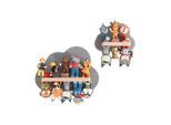 BOARTI Kinderregal Wolke hängend für Tonie Figuren platzsparendes Regal Maße: H. 16 x B. 22 x T. 5 cm Wandregal für Figuren Aufbewahrung mit Magneteinsätzen Aufbewahrungsregal Holz Wolken